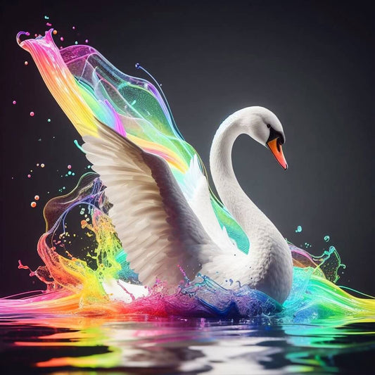 5D DIY Diamond Painting Kit - Full Round / Square - Colorful Swan