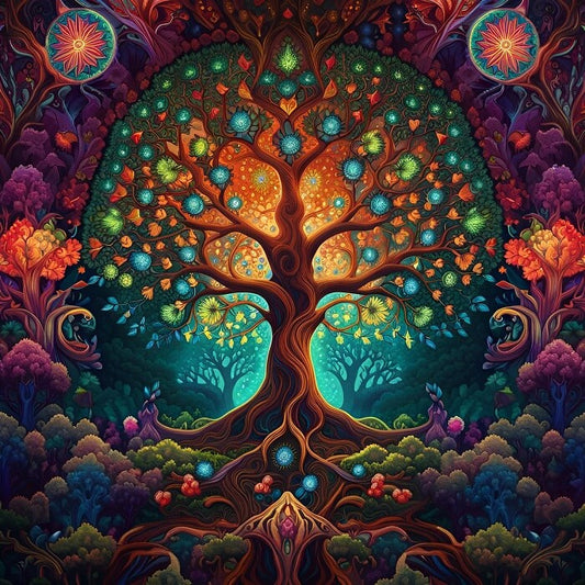  Colorful Tree  Full Round / Square Diamond Painting