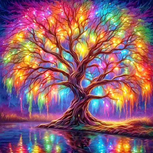 Colorful Tree By The Lake 5D DIY Diamond Painting
