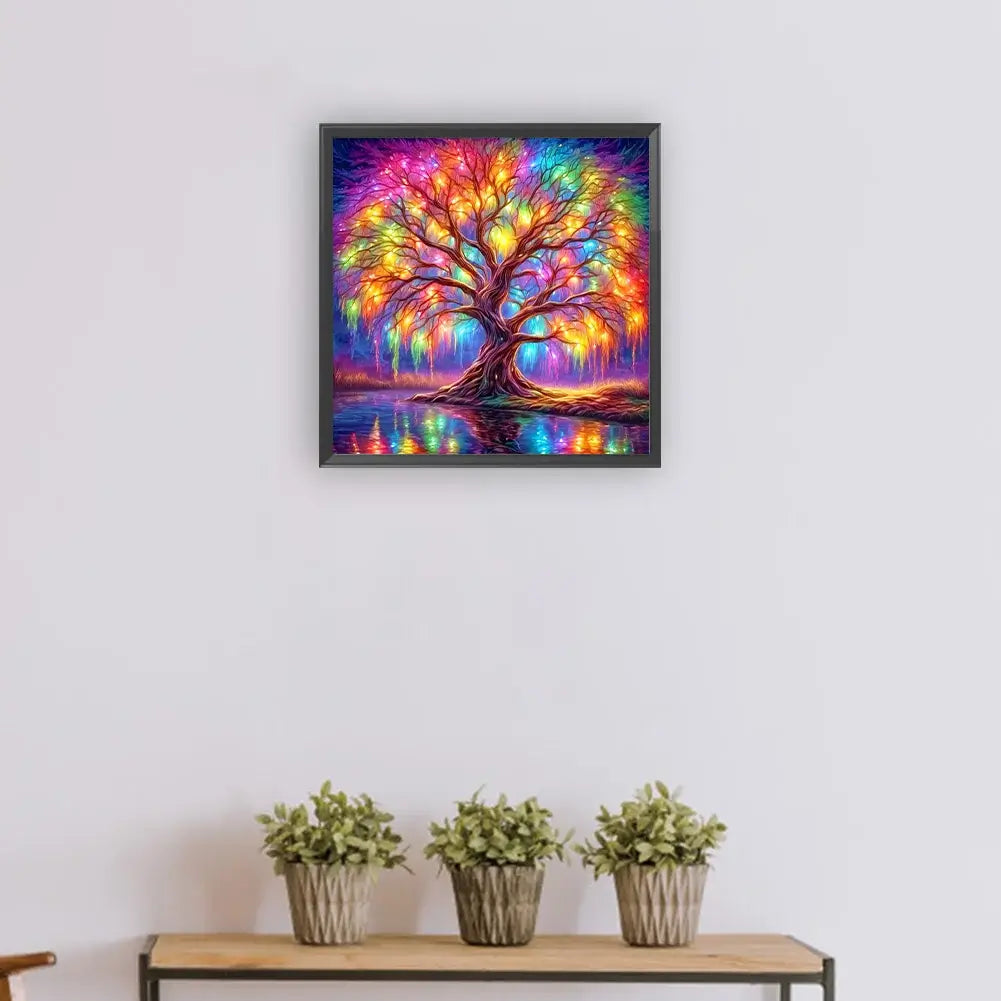 Colorful Tree By The Lake 5D DIY Diamond Painting Kit