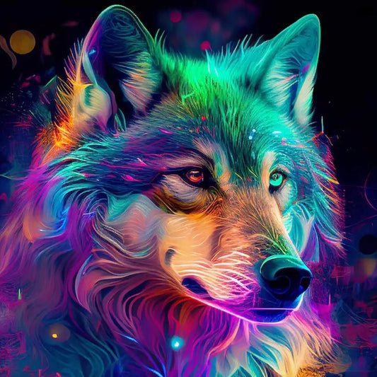 Colorful Wolf 5D DIY Diamond Painting