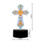 DIY Cross Religion Diamond Painting Led Table Lamp Ornament Size