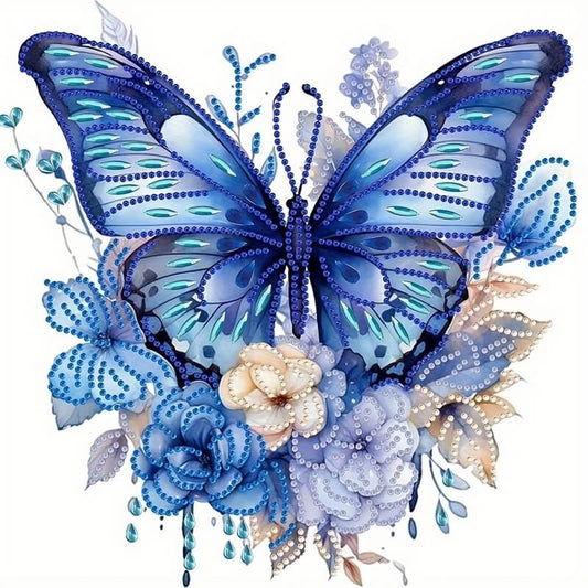 Crystal Rhinestone Blue Butterfly Diamond Painting