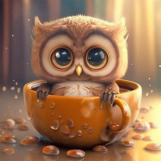 Cup Owl 5D DIY Diamond Painting