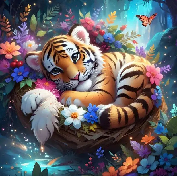 Cute Tiger diamond painting