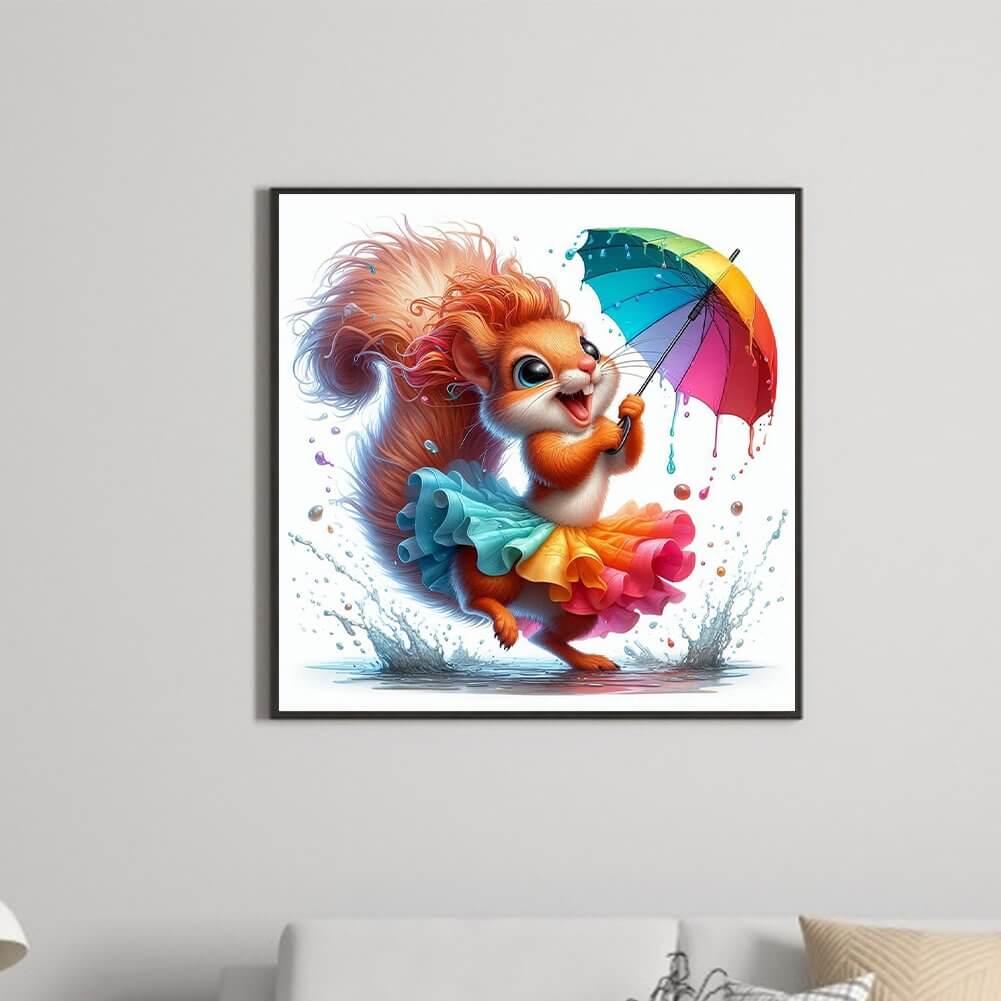 Dancing Squirrel Full Drill Diamond Art Kit