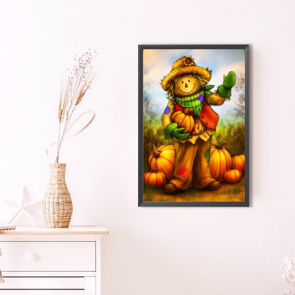 Pumpkin Scarecrow DIY Diamond Painting