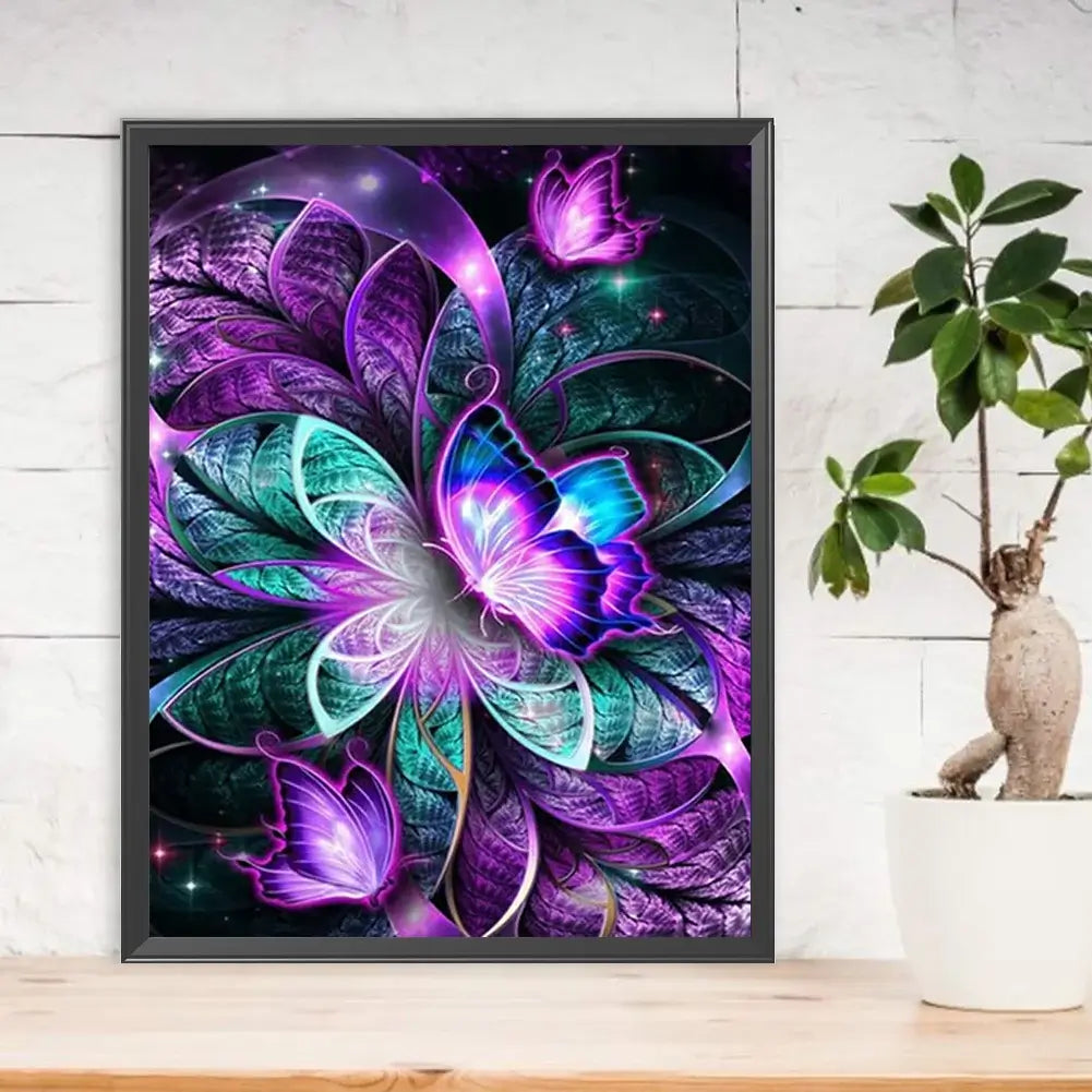 Dream Purple Butterfly Flower 5D DIY Diamond Painting kIT