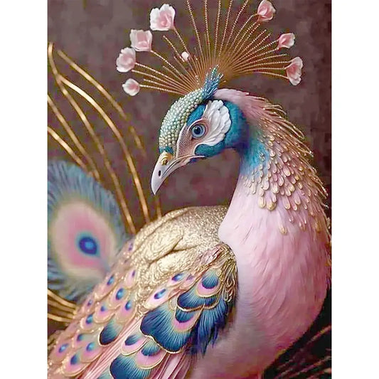 Pink Peacock 5D DIY Diamond Painting