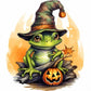 5D Halloween Diamond Painting Kit - Full Round / Square - Frog & Pumpkin C