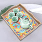 diy mandala diamond painting decor wooden food tray kit