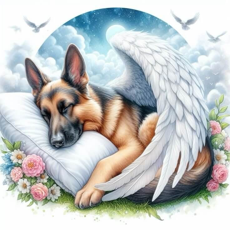 Dog With Angel Wings Diamond Painting