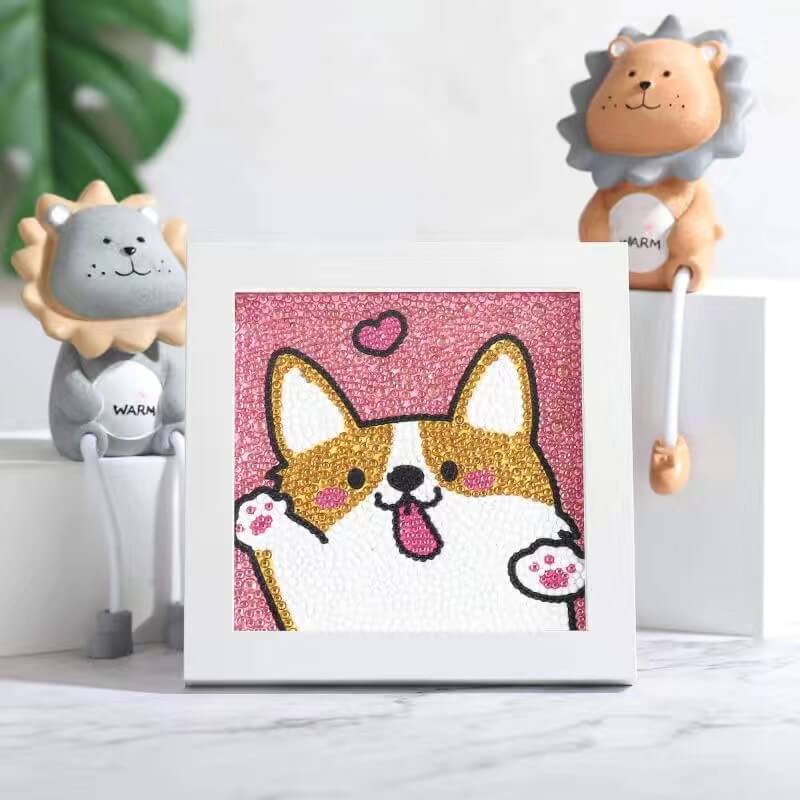 dog diamond art for kid