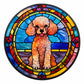 dog stained glass diamond painting art