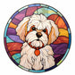 Stained Glass Diamond Painting - Full Round / Square - White Dog