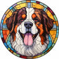 dog stained glass diamond painting