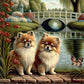 5D DIY Diamond Painting Kit - Full Round / Square - Dogs In The Park