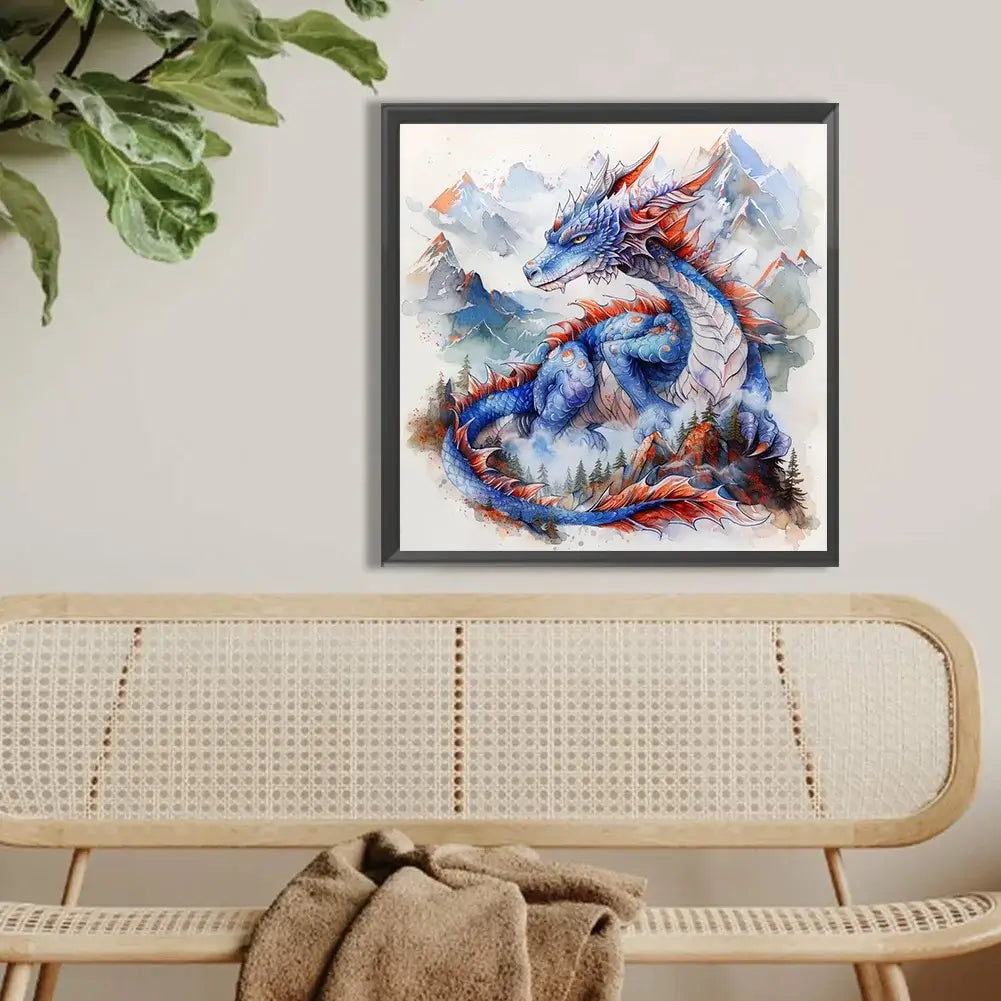 blue dragon diamond painting kit