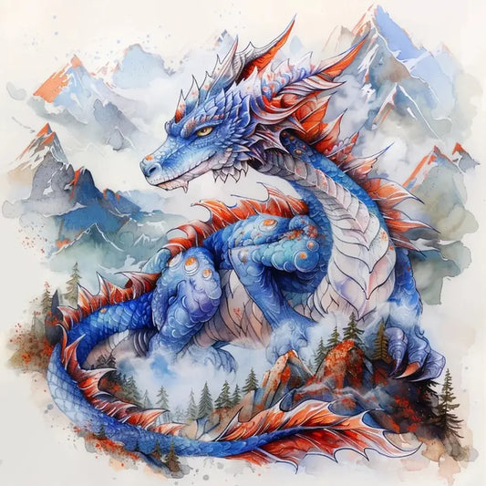 blue dragon diamond painting