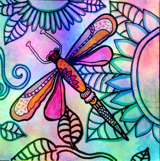 Whimsical Dragonfly Diamond Painting Art