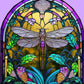 Dragonfly Stained Glass 5D DIY Diamond Painting Kit