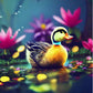 5D DIY Diamond Painting Kit - Full Round / Square - Duckling on Water