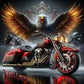 5D DIY Eagle Motorcycle Diamond Painting