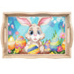 DIY Diamond Painting Decor Wooden Food Serving Tray - Easter