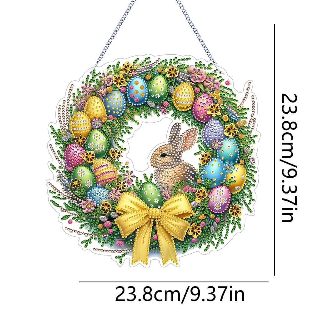 easter rabbit egg diamond art hanging ornament size