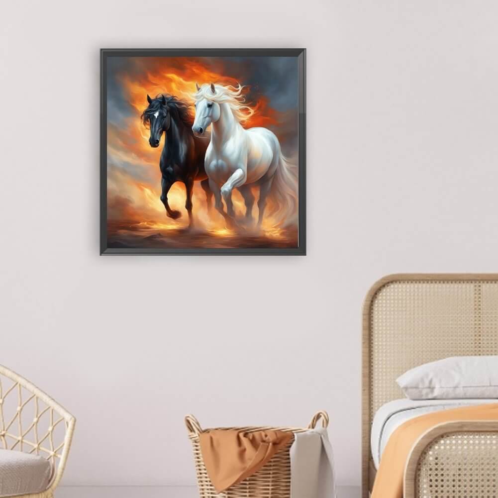 Fire Horses 5D DIY Diamond Painting Kit