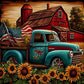 Diamond Painting - Full Round / Square - Flag Truck