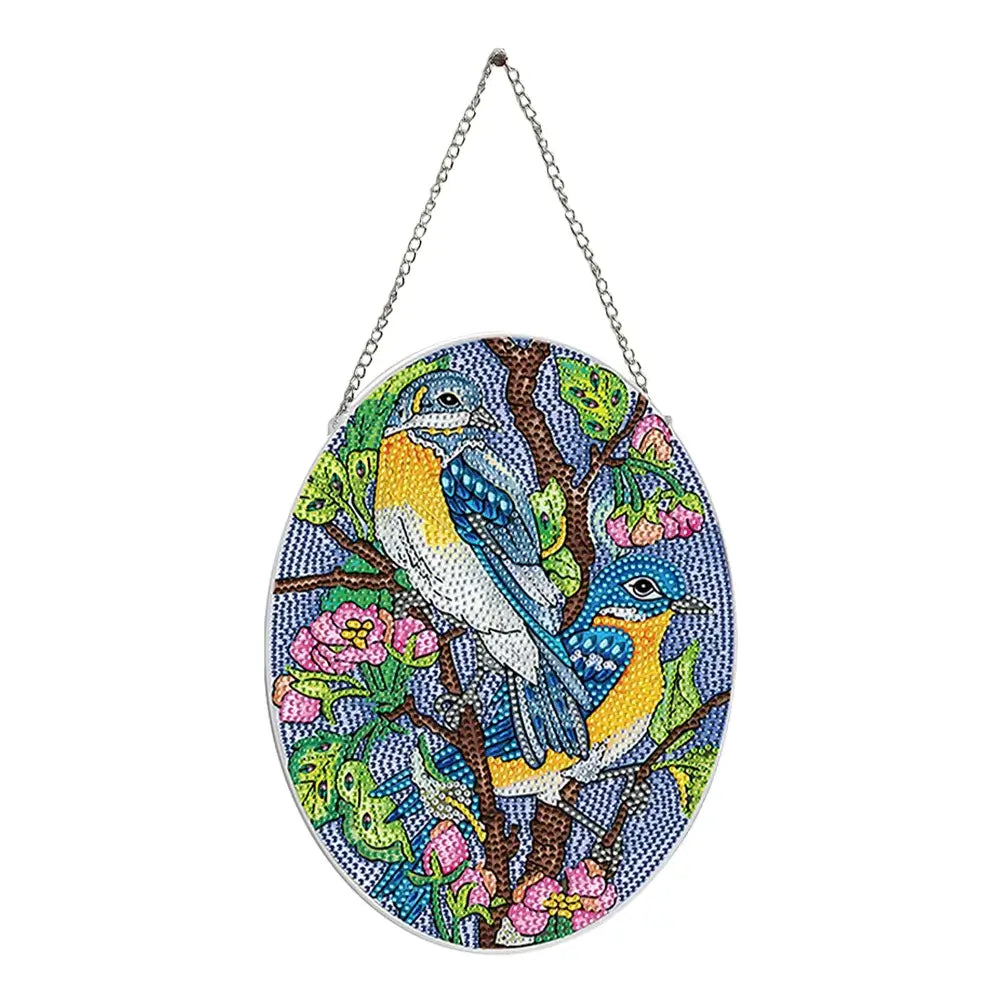 DIY Flower Birds Diamond Painting Vintage Hanging Ornament