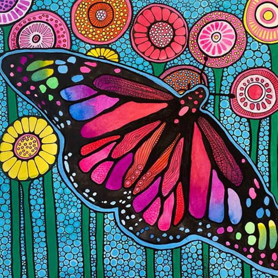 Diy 5D Butterfly Diamond Paintings Art Kits Round Square Rhinestones