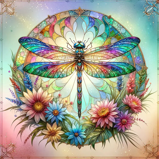 Flower Dragonfly 5D DIY Diamond Painting Kit