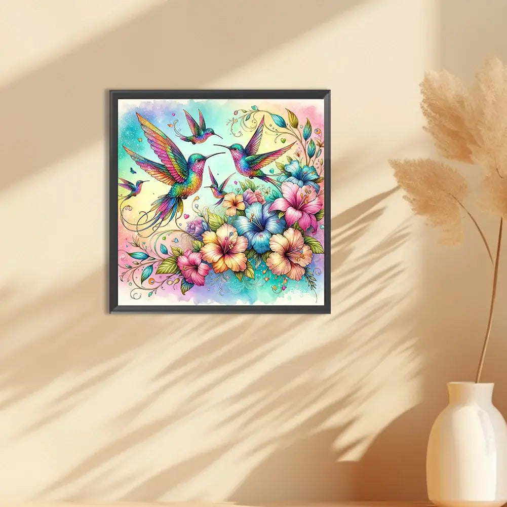 Flower Humming Bird 5D DIY Diamond Painting sET