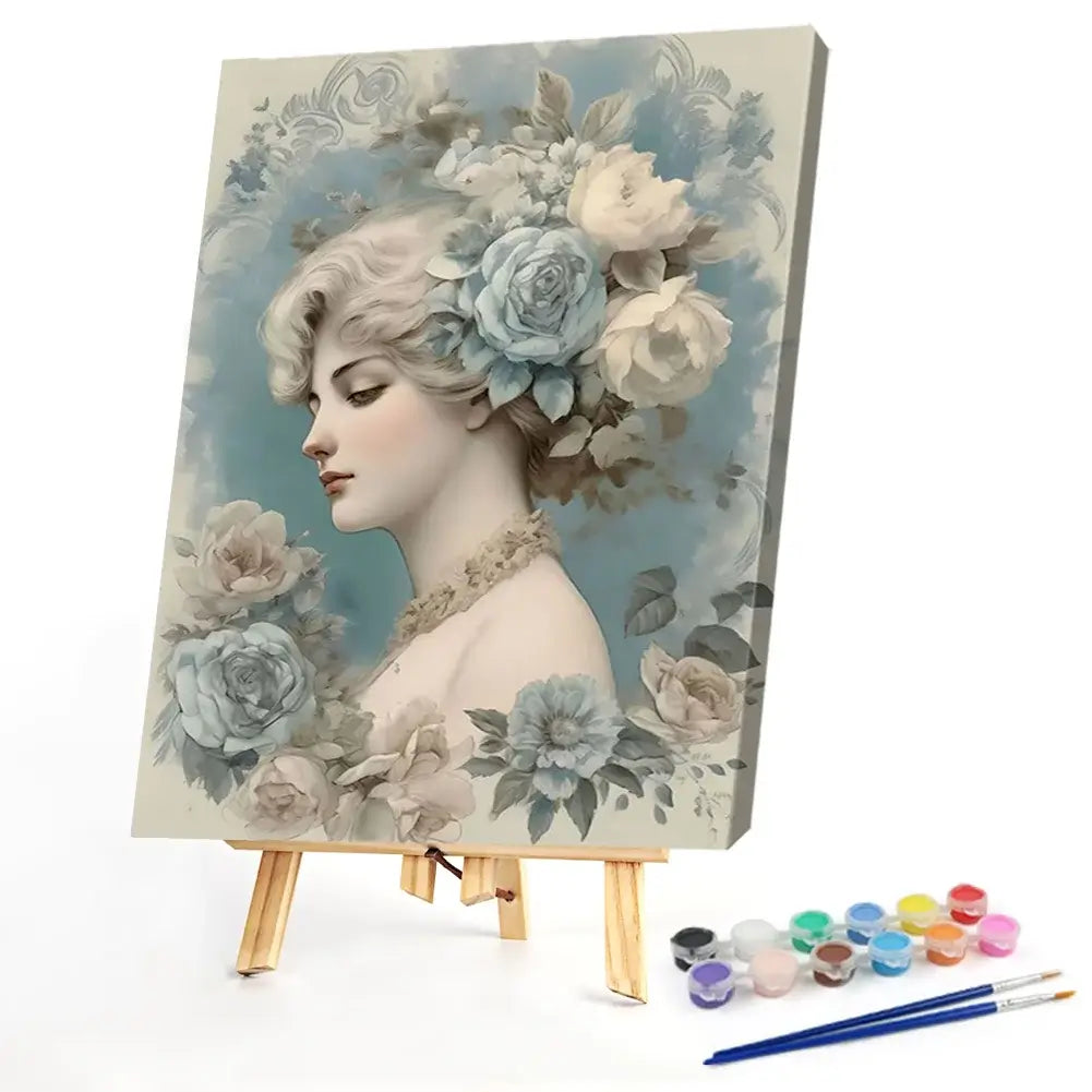 Flower Woman Paint By Number Acrylic Oil Painting kIT