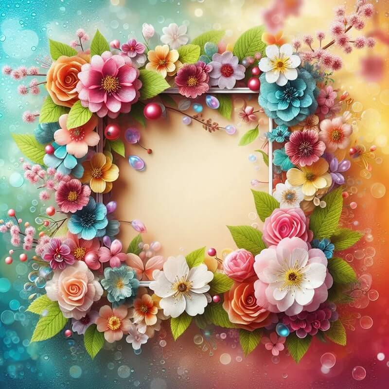 Flower Wreath Diamond Art Kit