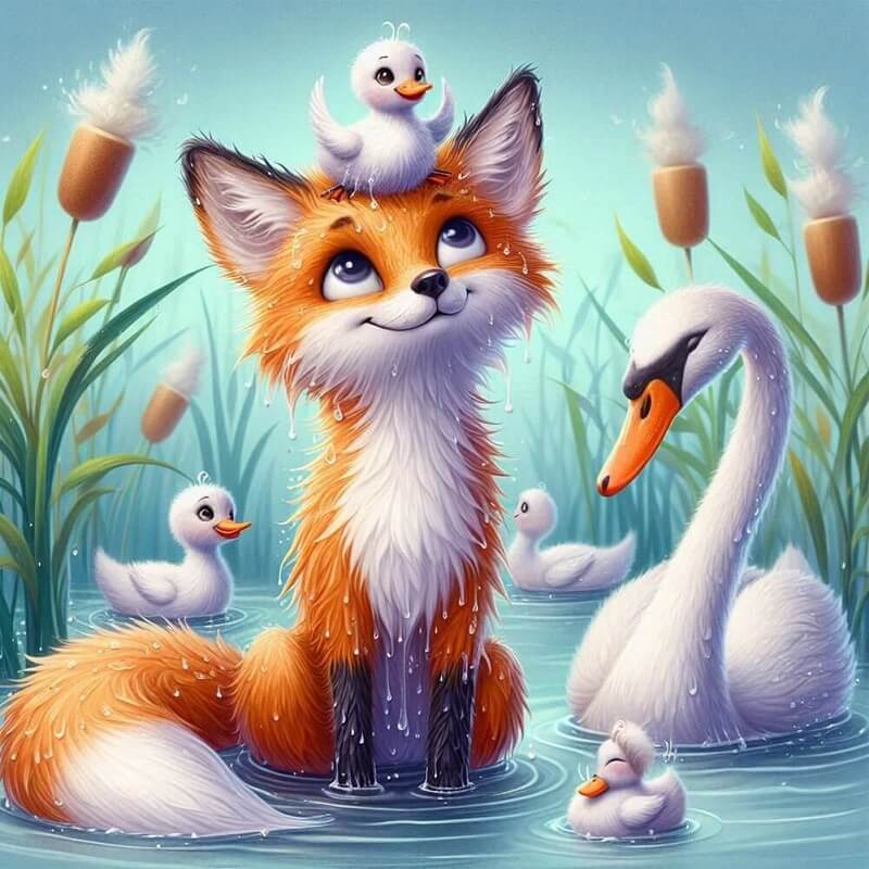 fox and duck diamond art kit