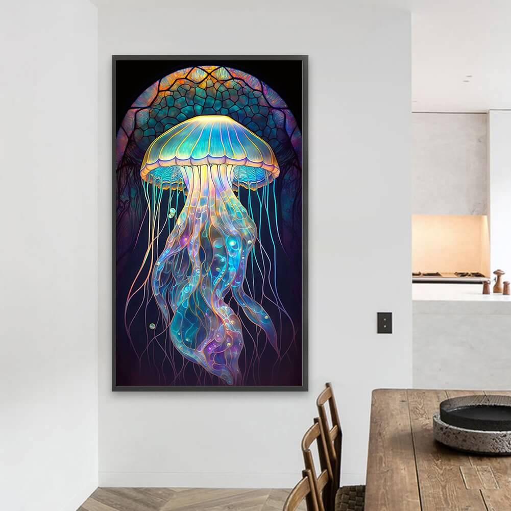5D DIY Big Size Jellyfish Diamond painting