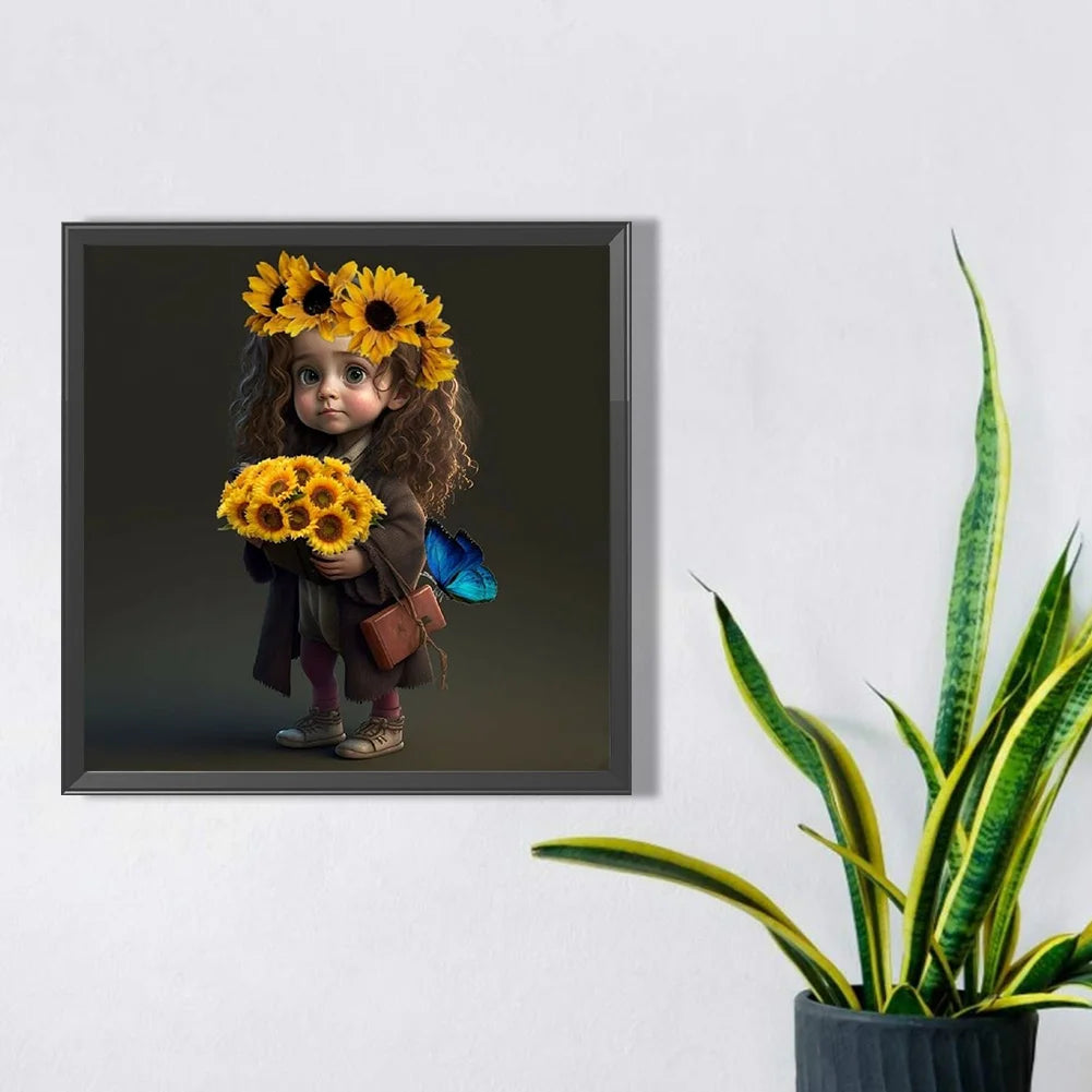 Girl & Sunflower 5D DIY Diamond Painting