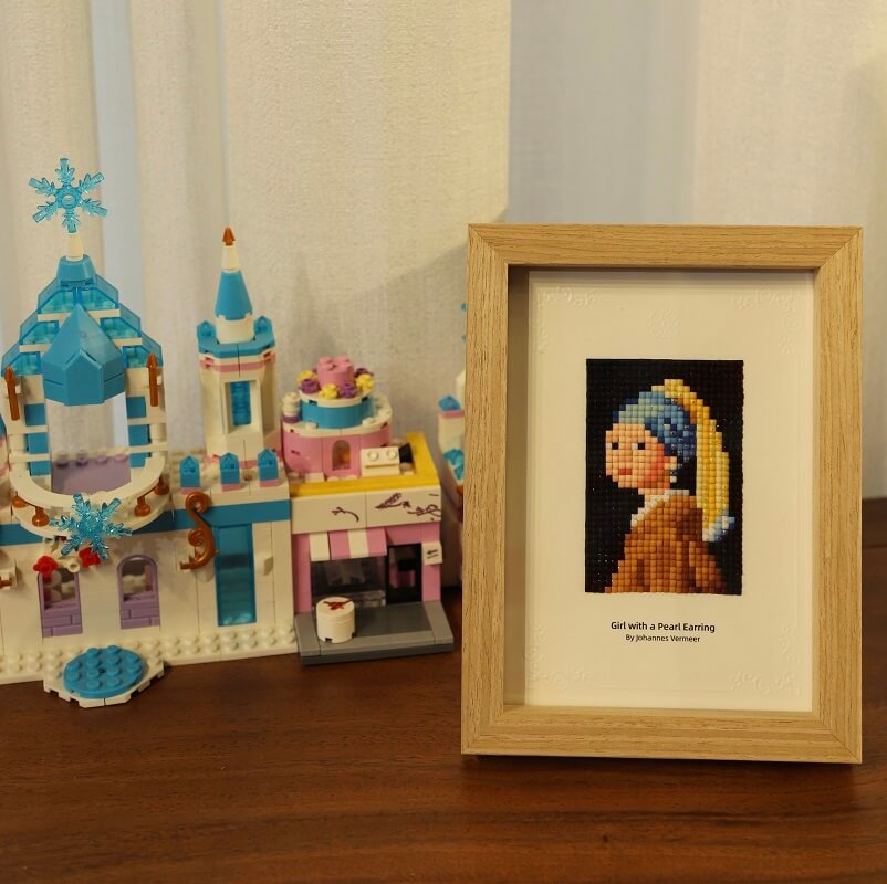 girl with a pearl earring small size diamond art