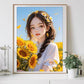 5D DIY Cute Girl With Flowers Diamond Painting b