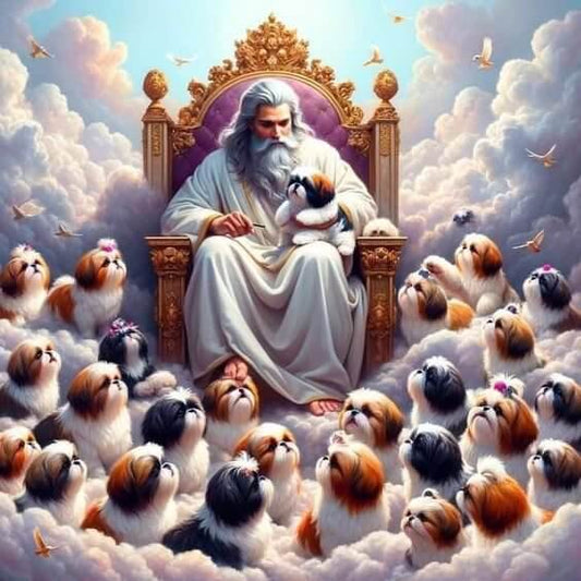 God And Dogs Diamond Painting