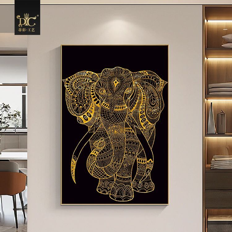 AB luxurious polyester cloth diamond Painting Kits | Golden Elephant