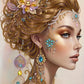 golden hair beauty diamond art