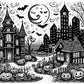 Halloween Night Town Diamond Art Kit