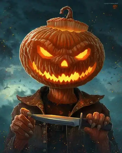 Halloween Pumpkin Killer Diamond Painting