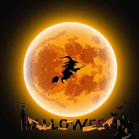 Halloween Diamond Painting - Full Round / Square - Moon & Witch