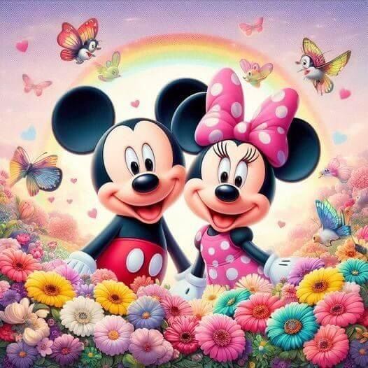 Happy Micky and Minnie Diamond Art