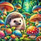 Mushroom & Hedgehog Diamond Painting